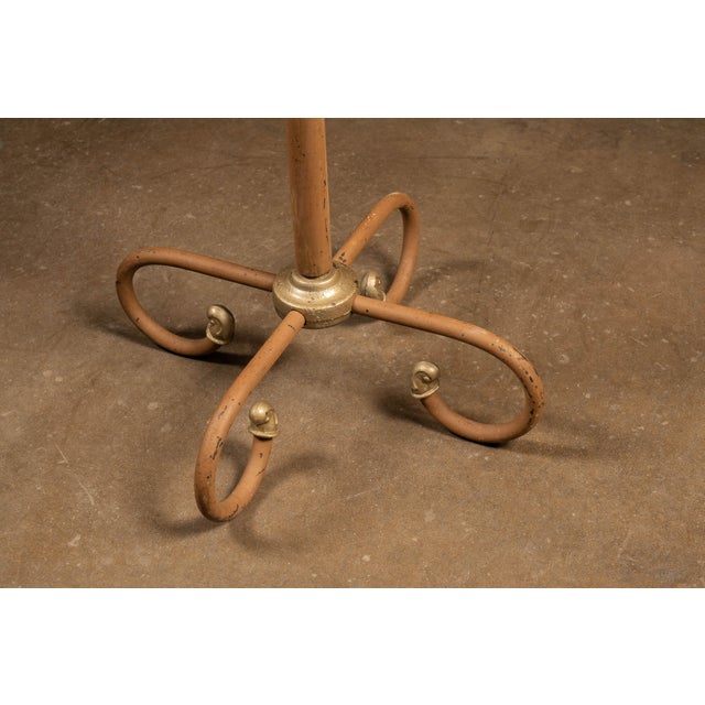 Early 20th Century Antique Metal Coat Rack in Brown For Sale - Image 5 of 6
