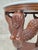 Neoclassical Vintage Indonesian Neoclassical Style Winged Caryatid Marble Top Center Table For Sale - Image 3 of 8
