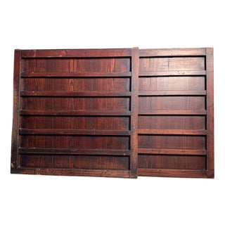 Japanese Wooden Wall Panels, 1890, Set of 2 For Sale