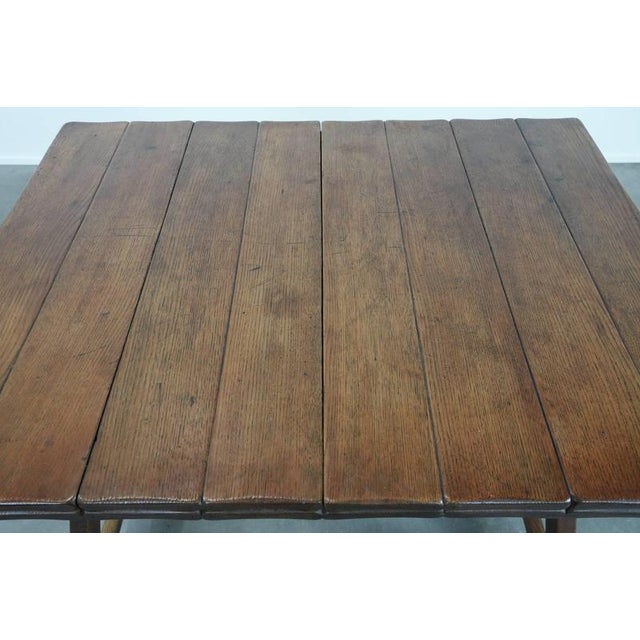 Antique Swiss Folding Dining Table in Oak, Mid-19th Century For Sale - Image 10 of 18