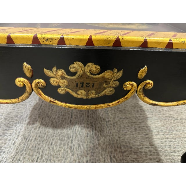 Louis XV Style Ebonized Ornate Coffee Table Italy For Sale - Image 9 of 12