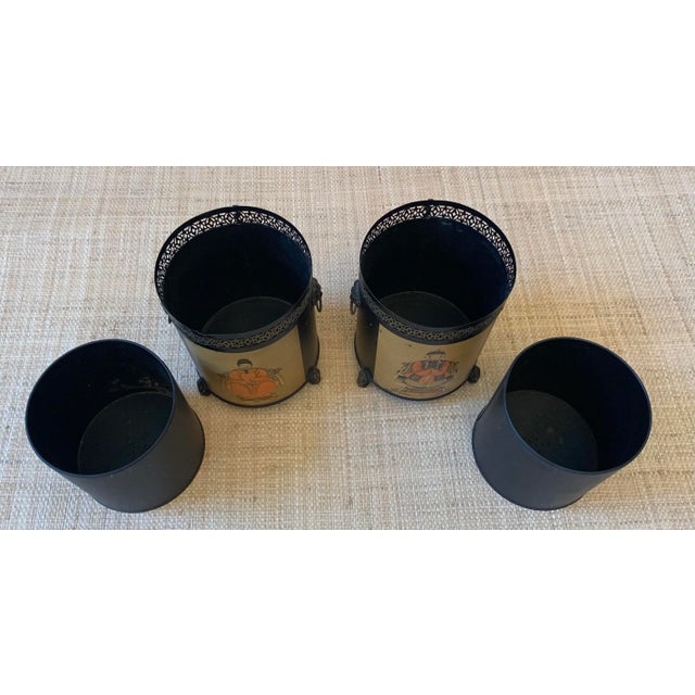 Asian Ancestral Tole Cachepot - a Pair For Sale In Miami - Image 6 of 12