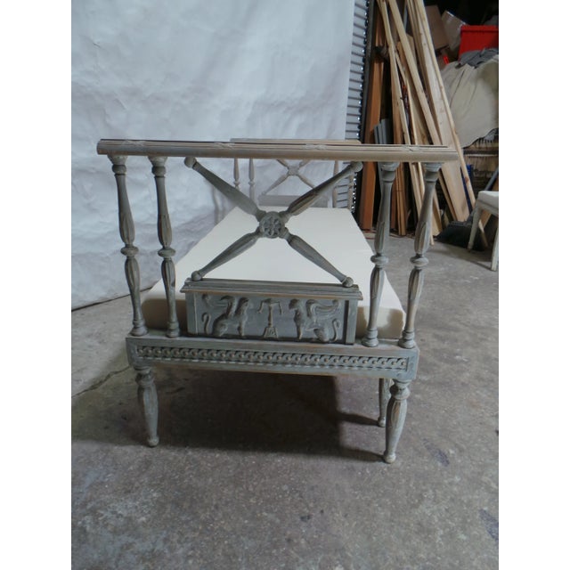 Daybed / Love Seat Swedish Gustavian Style 100% Original Paint For Sale - Image 11 of 12