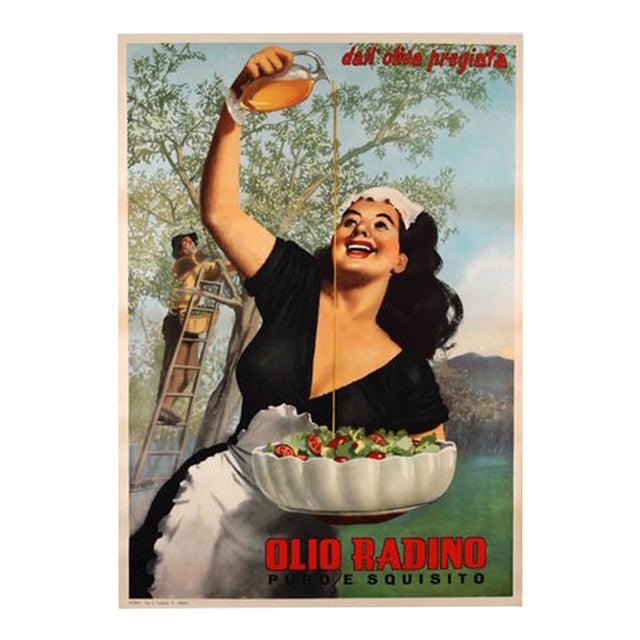 1950s (Mid-Century) Original Italian Art Poster For Sale