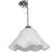Mid-Century Modern Late 20th Century Murano Fazzoletto White Art Glass Pendant Light With Chrome Hardware For Sale - Image 3 of 4