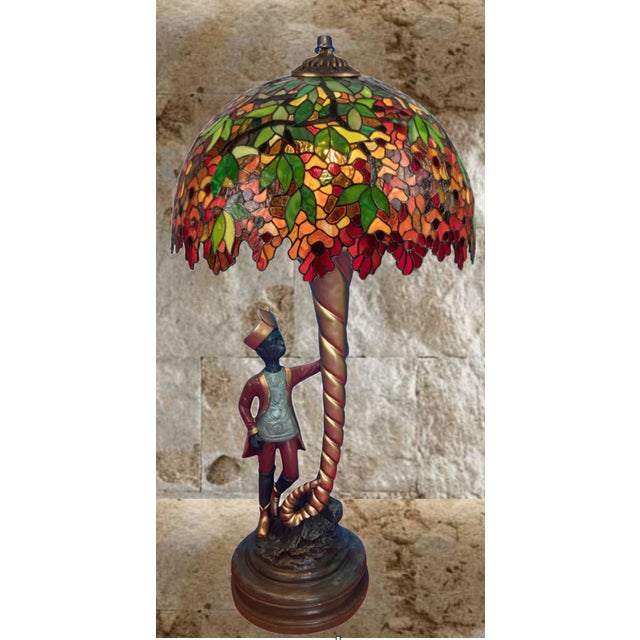 Vintage Monkey in Moroccan Attire Cornucopia Table Lamp For Sale In New York - Image 6 of 12