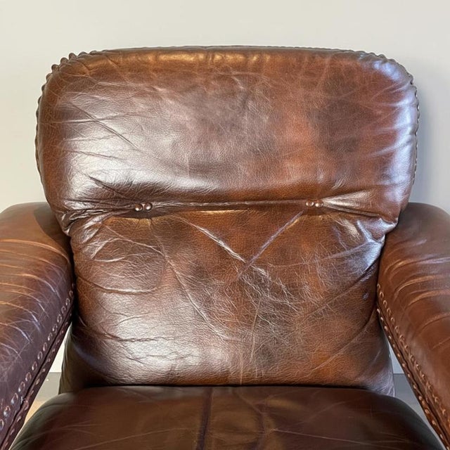 Vintage Leather Armchair, 1970s For Sale - Image 3 of 10