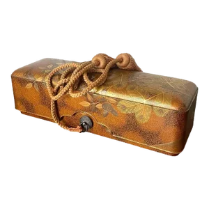 Japanese Lacquer Maki-E Scroll Box Fubako by Kansonsai Edo Period