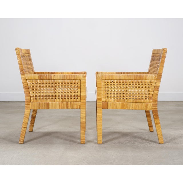 Set of 8 Billy Baldwin for Bielecky Brothers Cane Dining Chairs For Sale - Image 16 of 18