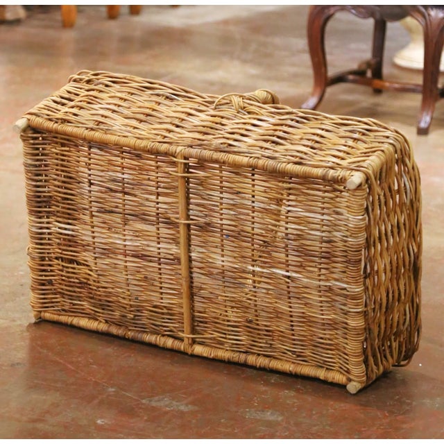 Early 20th Century French Wicker Market Basket With Twisted Handle For Sale - Image 9 of 9
