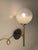 2020s Set of Two Contemporary Gradient White Sphere in Black Nikel Wall Sconces For Sale - Image 5 of 8