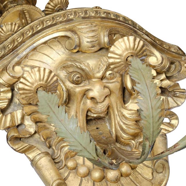 Wood Wall Corner Candlesticks, 1870, Set of 2 For Sale - Image 7 of 10