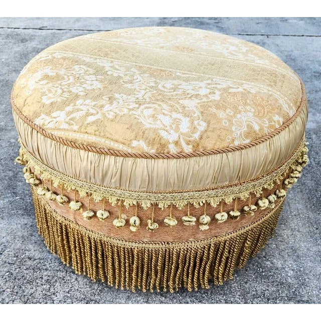 Victorian Carol Hicks Bolton Style Ottoman Pouf For Sale - Image 3 of 9