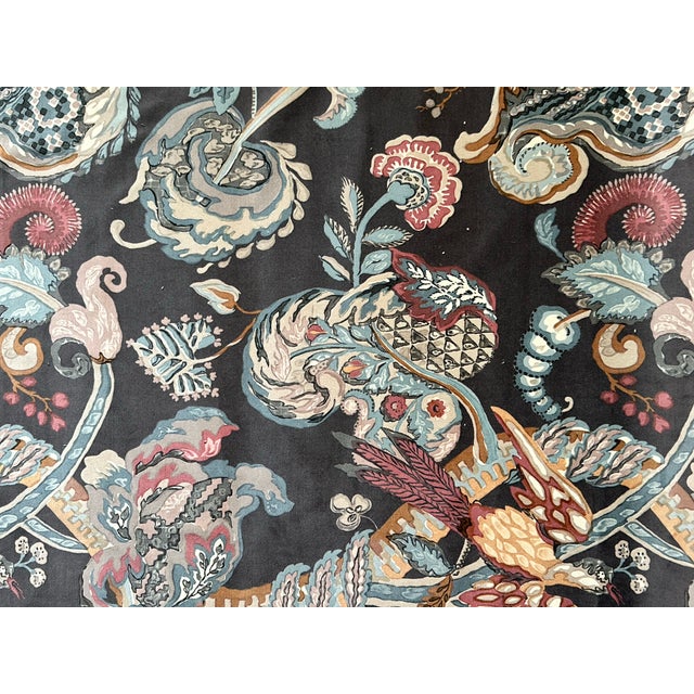 Ian Sanderson Poppinjay Velvet Fabric - Bittersweet 3 1/2 Yards For Sale - Image 4 of 4