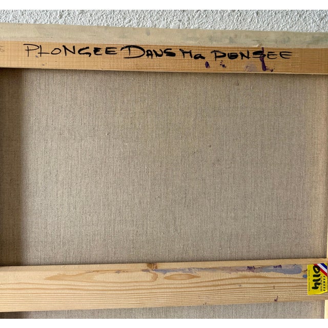 Violet Shahla Dadsetan, Large Abstract Painting French Iranian Shahla Dadsetan Plongee Dans Ma Pensee, 2005 For Sale - Image 8 of 11