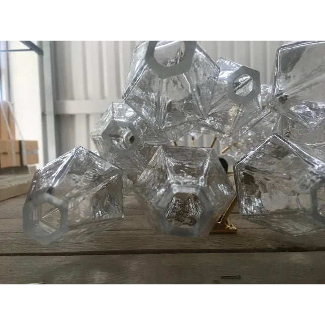 Gold Murano Glass Poliedri Sconces with Gold 24 Karat Metal Frame from Simoeng, Set of 2 For Sale - Image 8 of 12