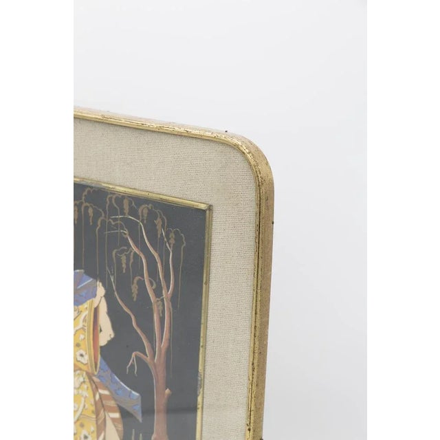 Framed Japanese Print Depicting Lovers' Dance, Early 1900s For Sale - Image 3 of 9