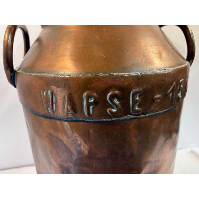 Vintage French Copper Milk Can Umbrella Stand For Sale - Image 9 of 12