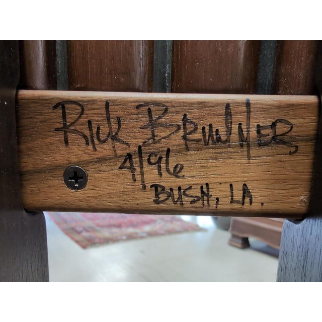 1990s Rare Rick Brunner Live-Edge Walnut Curio Cabinet For Sale - Image 17 of 17