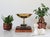 Vintage brass bowl on a Italian fine marble pedestal base. Makers mark on base. Minor age wear.