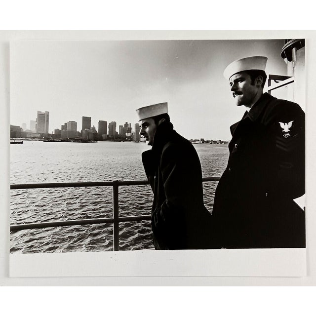 Nautical 1983 Sailors in Boston Harbor Photograph For Sale - Image 3 of 3