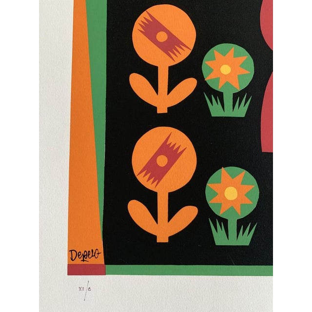 Fortunato Depero, Post-Modern Figurative Composition, Multi-Colored Print on Paper, 1974 For Sale - Image 3 of 18