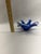 Vintage Murano-Style Hand-Pulled Blue and Clear Art Glass Dish For Sale - Image 6 of 8