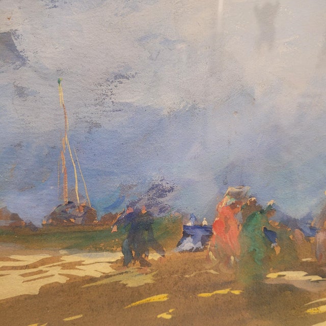 S. Nanzy, Squall in the Landes, 1890, Gouache and Watercolor on Cardboard, Framed For Sale - Image 15 of 18