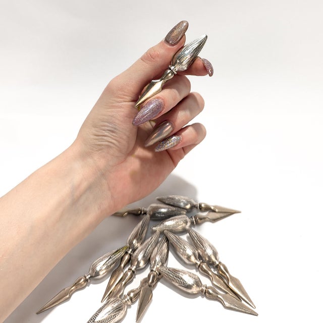 Mid-Century Modern Set of 12 Mid 20th Century Figural Sterling Silver Corn on the Cob Holders For Sale - Image 3 of 12