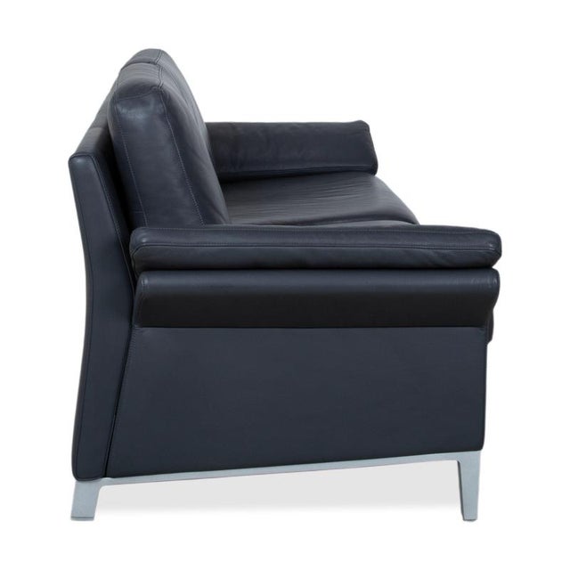 Model 3300 3-Seater Sofa in Black Leather from Rolf Benz For Sale - Image 9 of 12