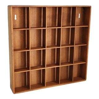 1970s Teak Wood Curio Cabinet/Spice Rack/Organizer, Wall Mounted For Sale