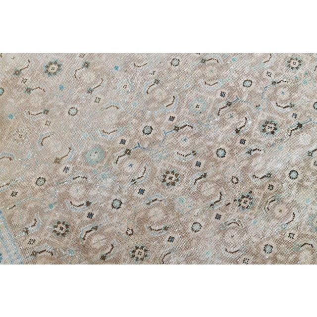 Textile 1970s Vintage Persian Handmade Wool Cotton Beige Area Rug For Sale - Image 7 of 11