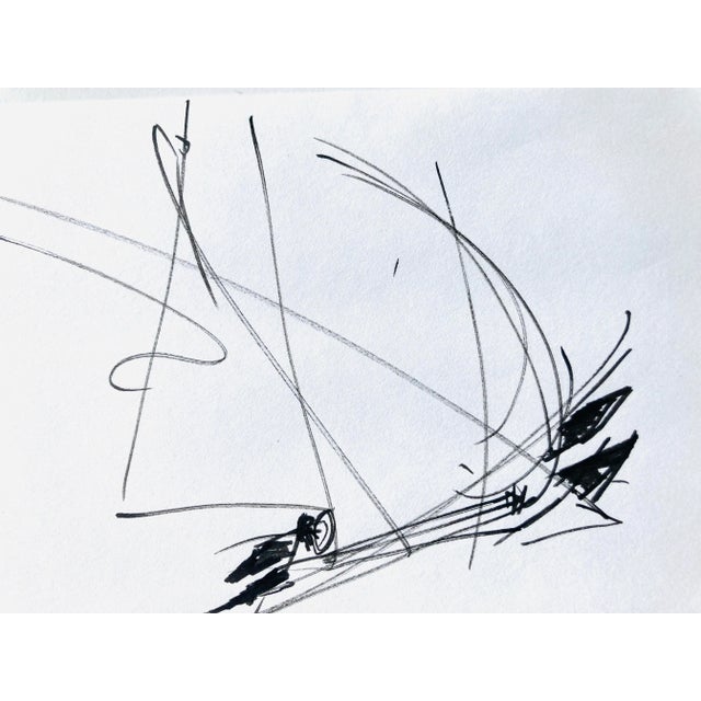 Abstract Abstract Drawing “Catamaran” by Erik Sulander Ink on Paper For Sale - Image 3 of 4