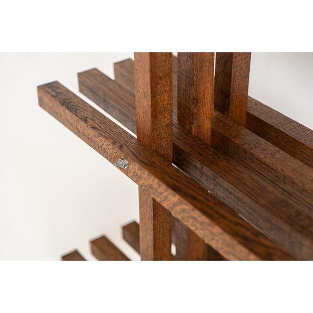 Sculptural Wengé Slat Bookcase For Sale - Image 15 of 18