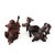 Chinese Chinese Carved Wood Folklore Figure With Wood Base 19thC - Set of 2 For Sale - Image 3 of 8