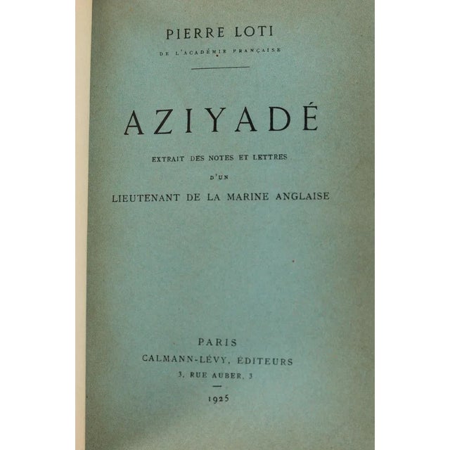 Rare French copy of "Aziyade" by Pierre Loti. 1925 Edition. A beautiful piece that will add to your décor!