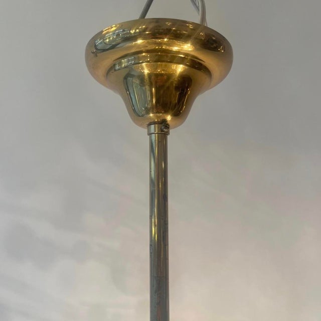 Large Sputnik Snowball Brass and Crystal Chandelier attributed to Emil Stejnar for Rupert Nikoll, Austria, 1960s For Sale - Image 6 of 9