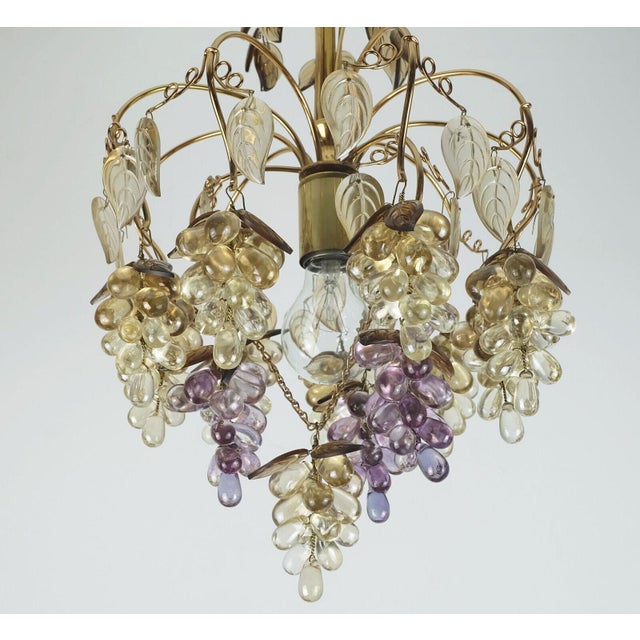 Mid-Century Modern Pendant Light in Crystal Glass and Gilt Brass by Christoph Palme for Palwa, 1970s For Sale - Image 10 of 11