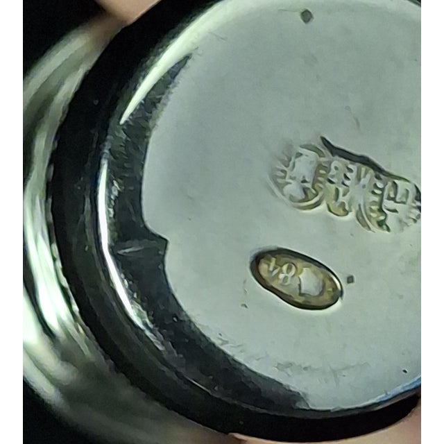 Late 19th Century Turn-of-the-Century Imperial Russian Hand-Engraved 84 Silver Shot Cup by Israel Zakhoder For Sale - Image 11 of 14