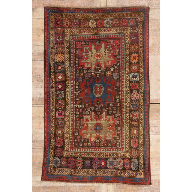 Late 19th Century Caucasian Kurd Rug, 04'02 X 06'10 For Sale - Image 10 of 10