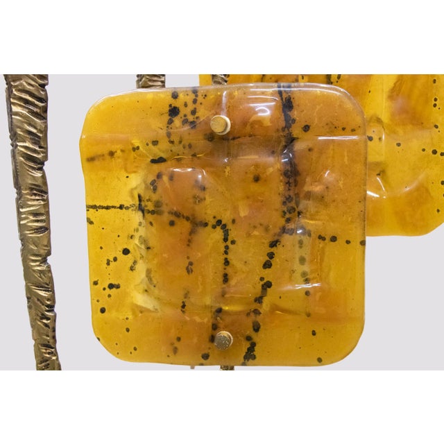 Esperia Bronze & Murano Glass Wall Sconces by Angelo Brotto for Esperia, 1960s, Set of 2 For Sale - Image 4 of 13