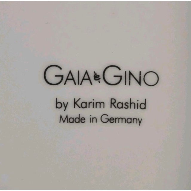2000 - 2009 Gaia & Gino Morphscape Collection Millaminist White Pillar Tableware Decanters by Karim Rashid - a Pair For Sale - Image 5 of 8