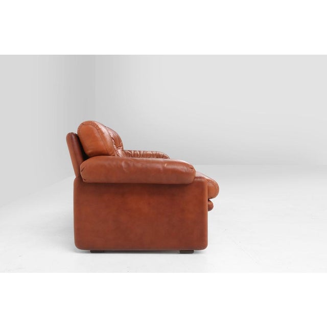 Brown Leather Coronado 2-Seater Sofa by Tobia Scarpa for B&B Italia, Italy, 1960s For Sale - Image 13 of 18