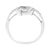 Contemporary 14K White Gold 1/8 Cttw Channel Set Round-Cut Diamond Heart Ring (H-I Color, SI2-I1 Clarity) For Sale - Image 3 of 6