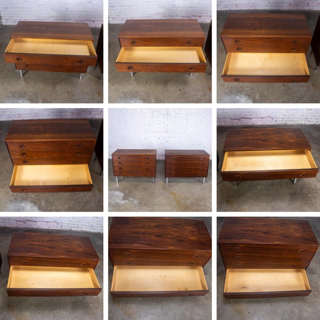 1960’s Mid Century Scandinavian Modern Pair of Rosewood Cabinets Rud Thygesen & Johnny Sorensen for Hansen & Guldborg For Sale - Image 14 of 18