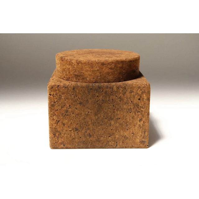 Mid-Century Modern Vintage Cork Ice Bucket With Milk Glass Insert by Mort Marton - Unused With Box For Sale - Image 3 of 12