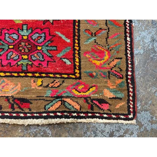 Circa 1964 4ft 1in X 9ft 4in Armenian Alty-Itli Karabagh Area Rug For Sale - Image 9 of 12