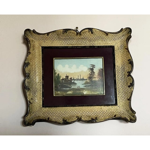 Lucio Cargnel, Landscape, Oil on Cardboard, 1950s, Framed For Sale - Image 6 of 12