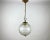 Vintage Gilt Brass and Textured Glass Ceiling Light For Sale - Image 6 of 6