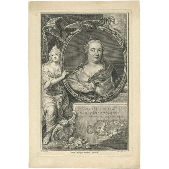 Portrait of Maria Louise Van Hessen-Kassel, 1751, Paper For Sale - Image 10 of 10